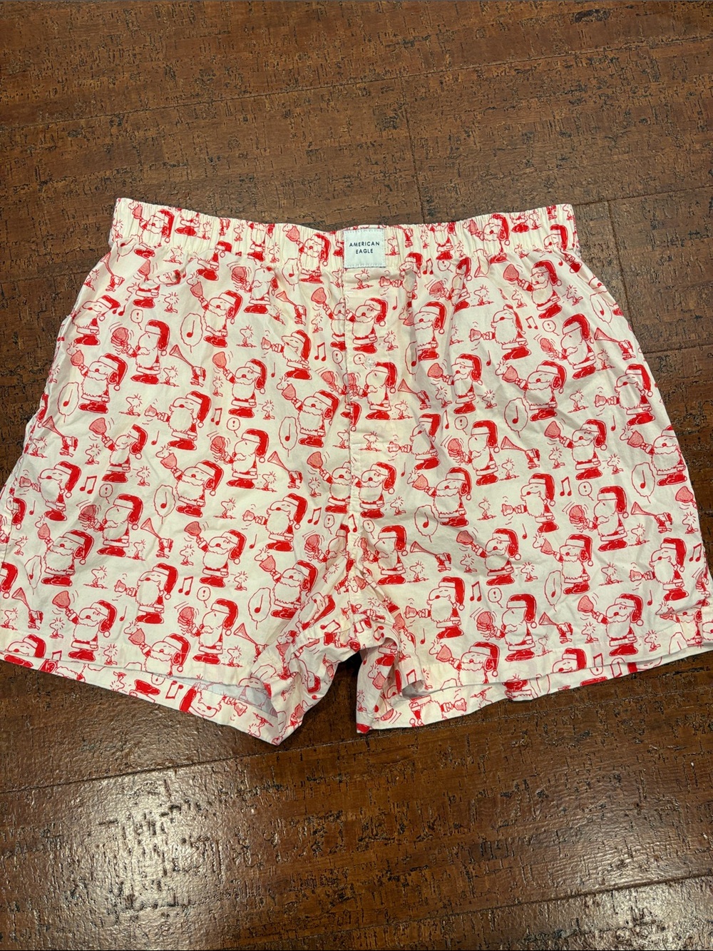 New w/o Tags American Eagle Outfitters Snoopy Christmas Boxers Men’s Size Large